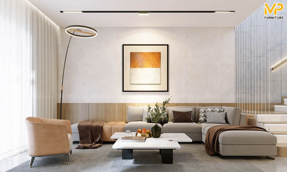 Sofa cho phòng khách đẹp hình vuông