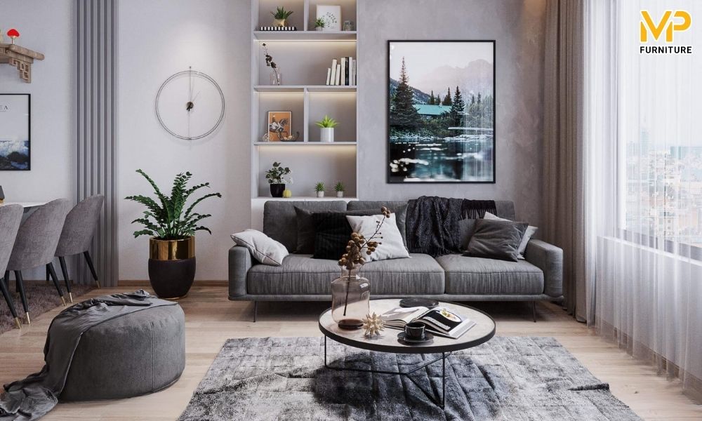 Ghế sofa văng nhỏ gọn chung cư
