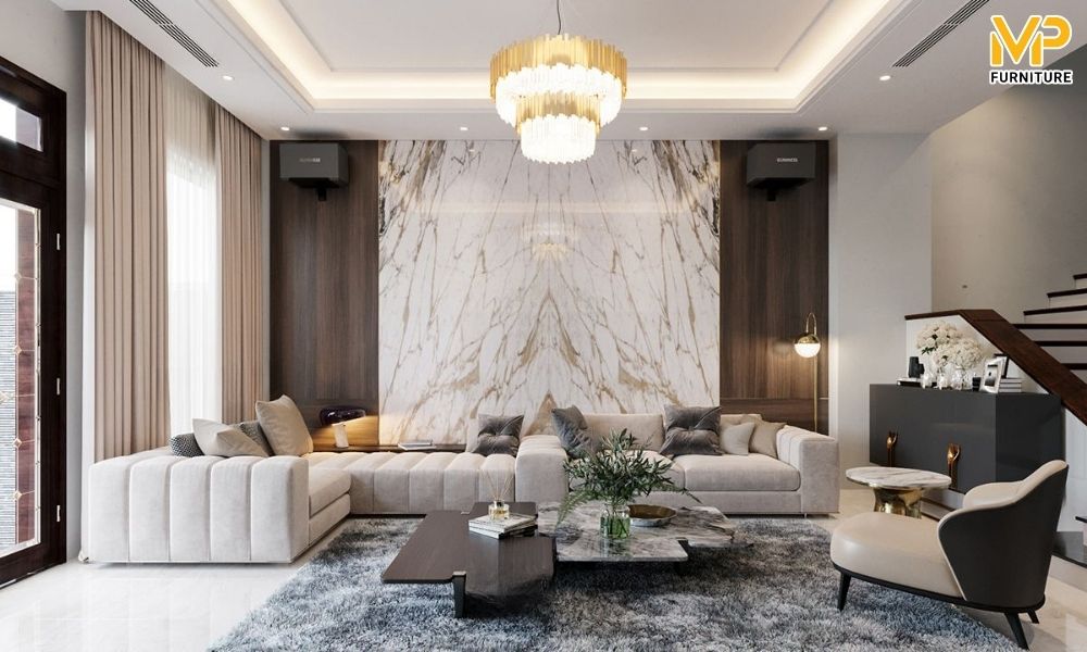 Ghế sofa góc sang trọng tại Shunshine Ciputra