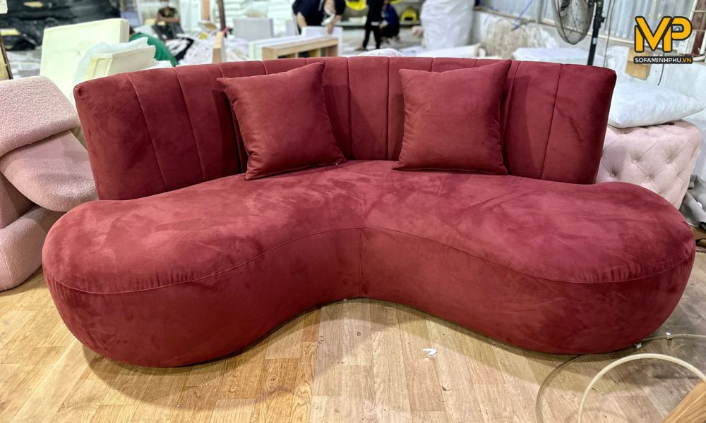 Sofa hạt đậu màu đỏ