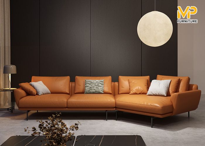 Sofa da bò, điểm nhấn thu hút cho phòng khách