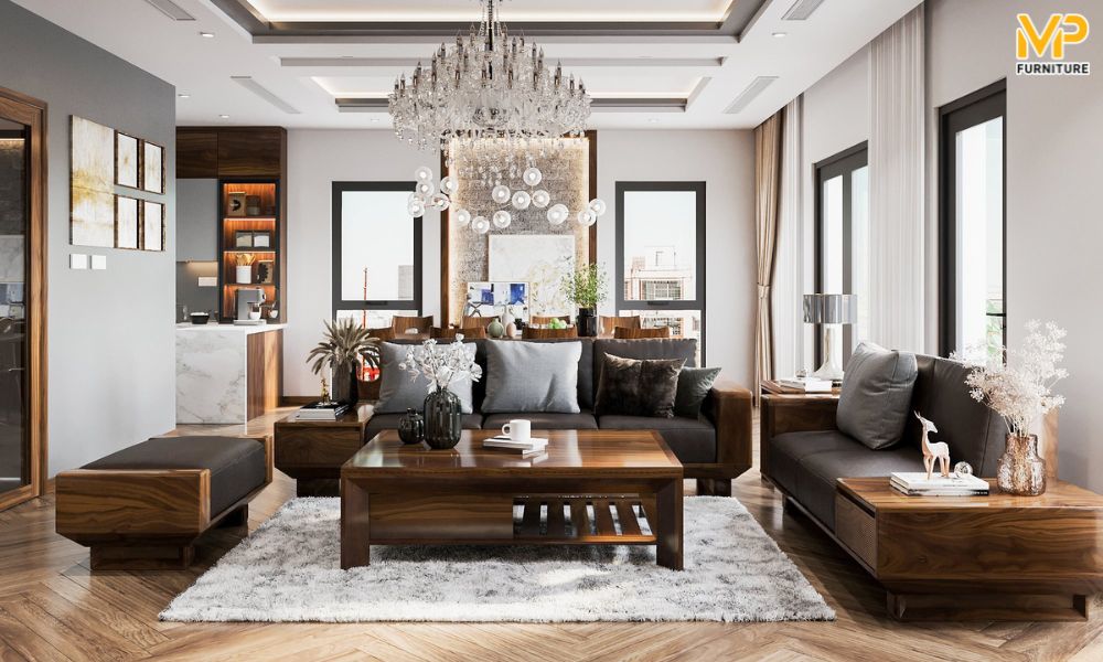 Vẻ đẹp của sofa gỗ tự nhiên 