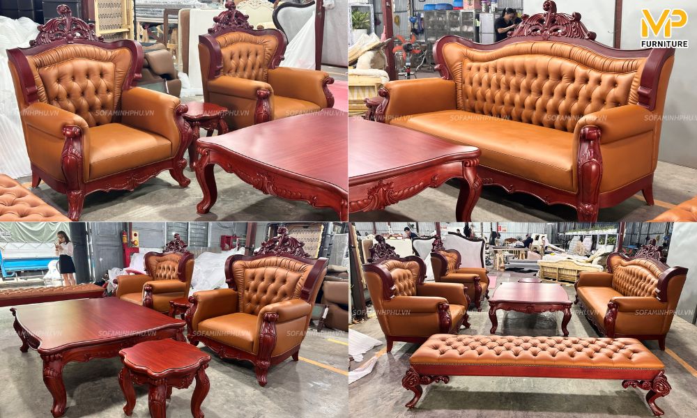 Sofa gỗ sồi đa dạng