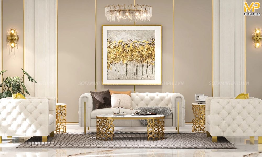 Nét đẹp của sofa kết hợp inox