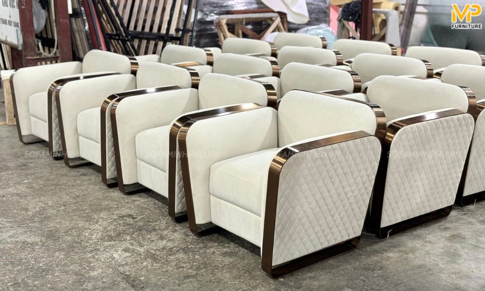 Sofa đơn kết hợp inox