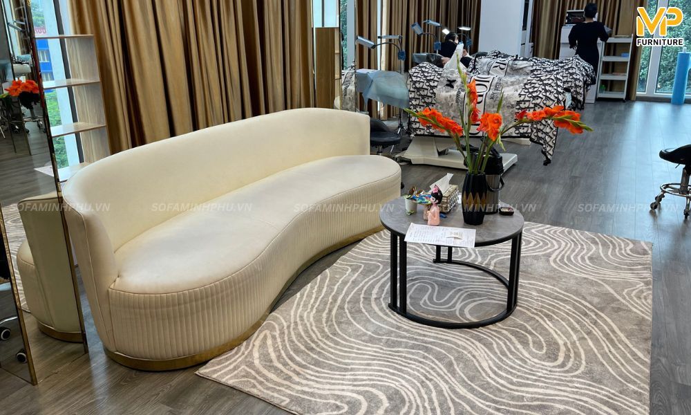 Sofa cong màu be