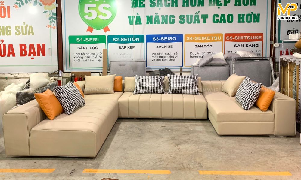 Sofa be chữ U rộng