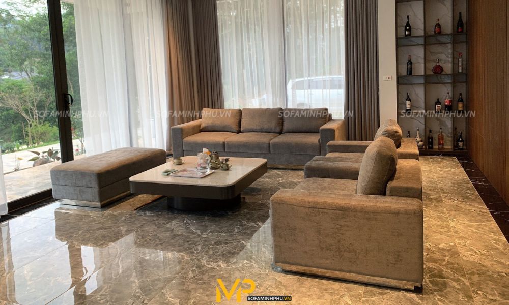 Sofa văn phòng màu xám 