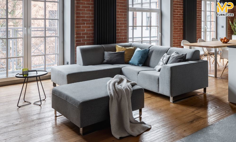 Sofa màu ghi cho người mệnh Kim