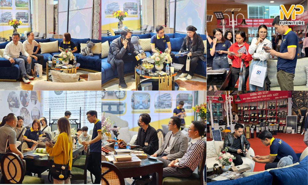 Tiếp đón khách hàng tại triển lãm Vietbuild Hà Nội 2024