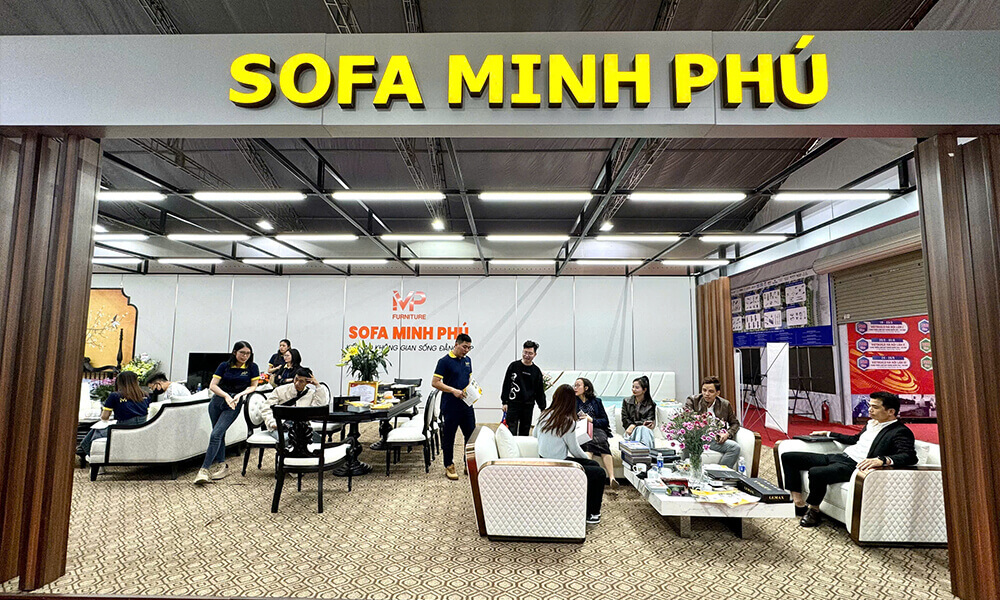 Gian hàng của Sofa Minh Phú tại triển lãm