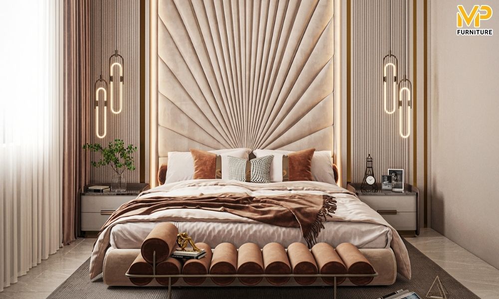 Vách đầu giường nỉ thời thượng