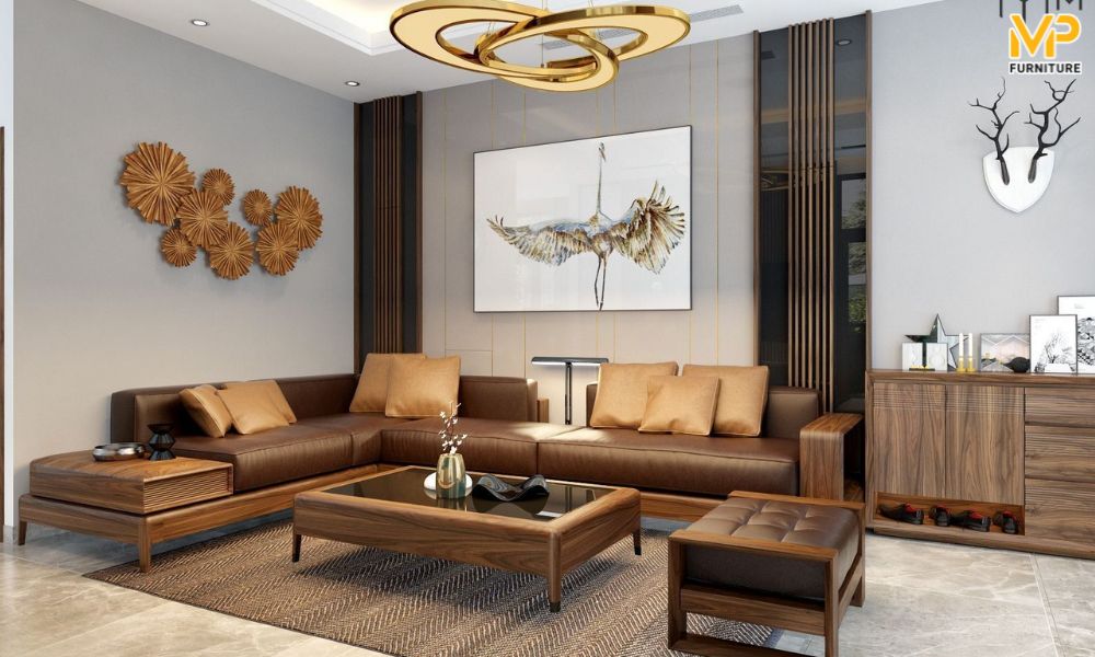Sofa gỗ sồi hiện đại đẹp