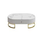 nội thất bàn đá oval cao cấp