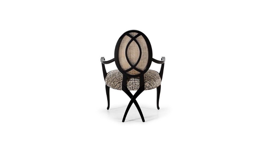 ghế ăn colette kết hợp mây đan