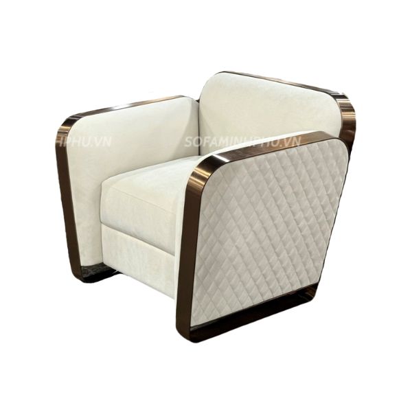 Sofa đơn inox mạ vàng SD19