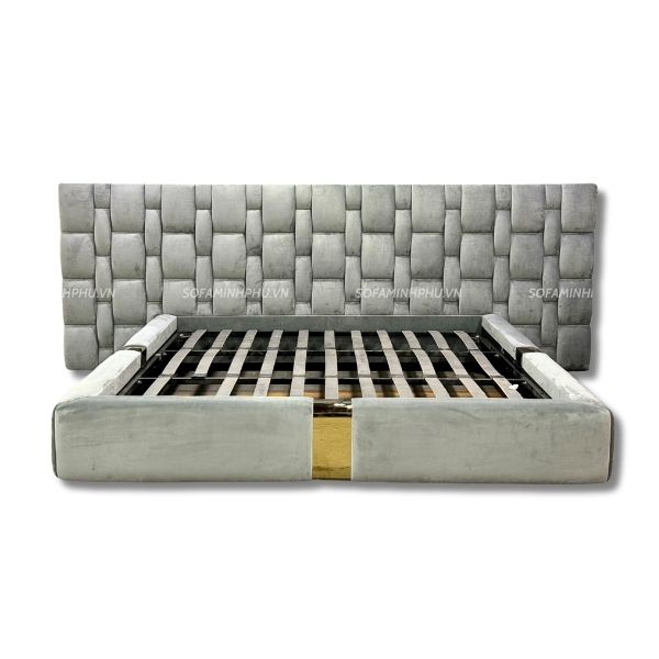 Giường gỗ bọc nỉ ALLECRA