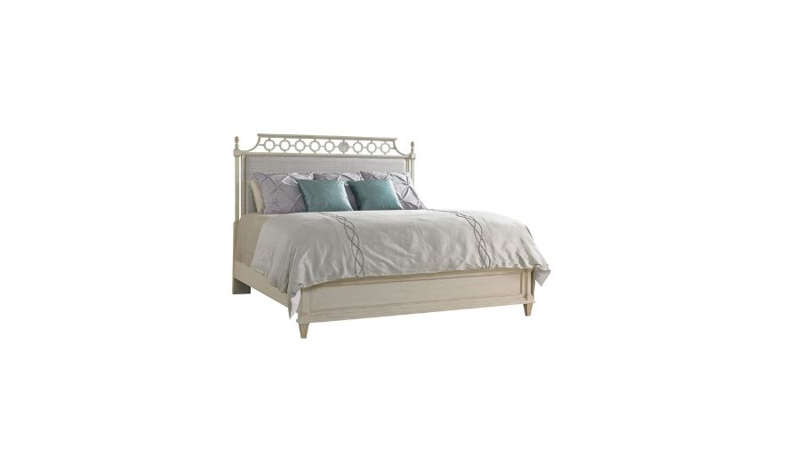 giường ngủ indochine mây đan