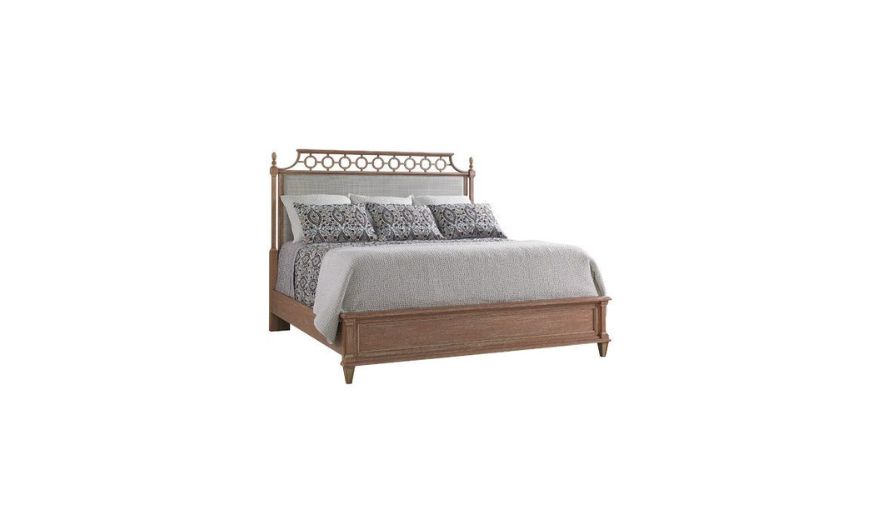 giường ngủ indochine mây đan