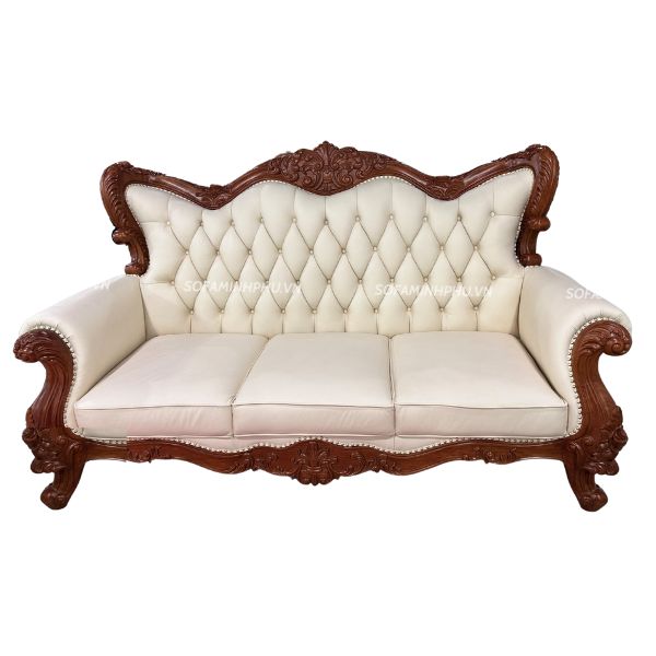 Sofa gỗ sồi tân cổ điển SV11