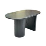 Bàn ăn gỗ oval phủ veneer