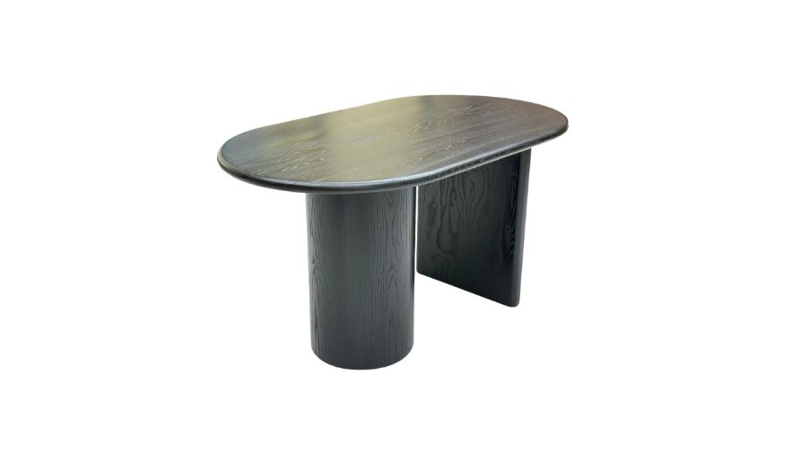 Bàn ăn gỗ oval phủ veneer