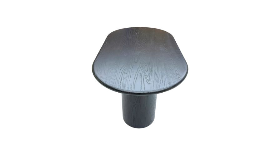 Bàn ăn gỗ oval phủ veneer