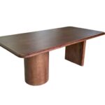Bàn ăn gỗ oval phủ veneer