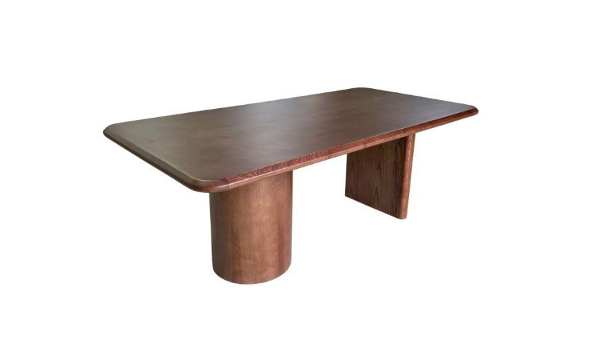 Bàn ăn gỗ oval phủ veneer